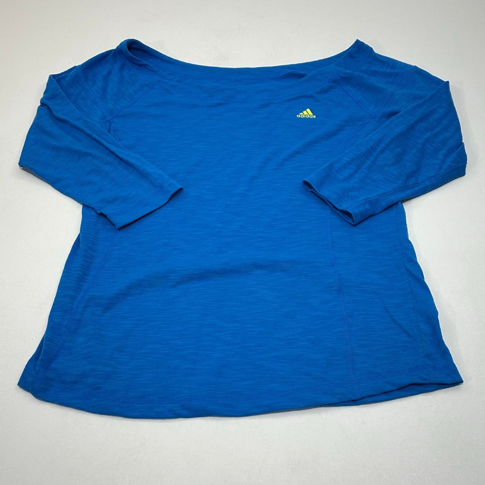 adidas Women's Climalite Athletic Top Blue Size M
